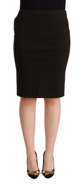 GF Ferre Black Straight Pencil Cut Knee Length Skirt -   -  GF Ferre.